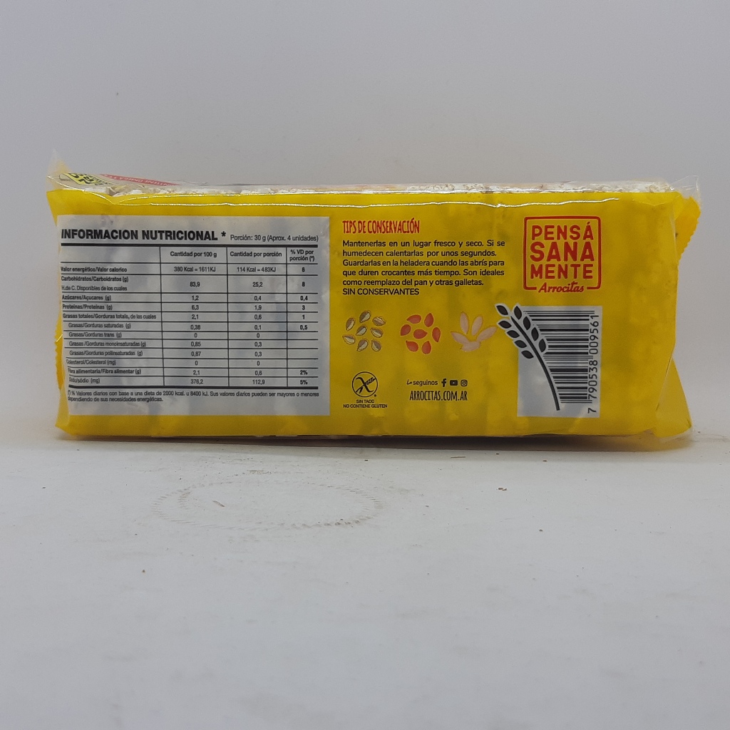 Arrocitas Galletas Arroz Integral Yamani con sal - Imagen 2