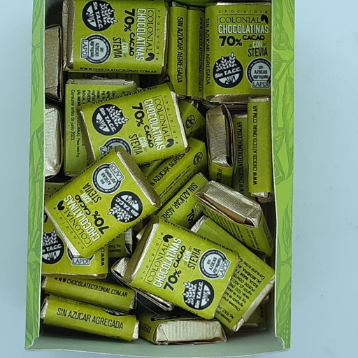 El Colonial chocolatinas 70% sin azucar verde