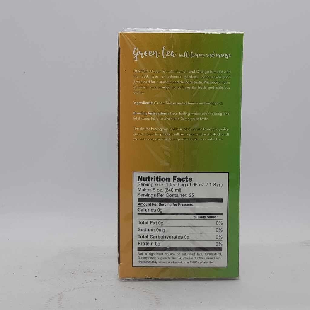 Heredia Te Verde con limon y naranja - Imagen 2