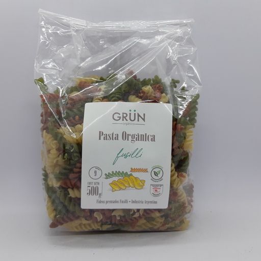 Grun Fusilli Pasta organica tricolor