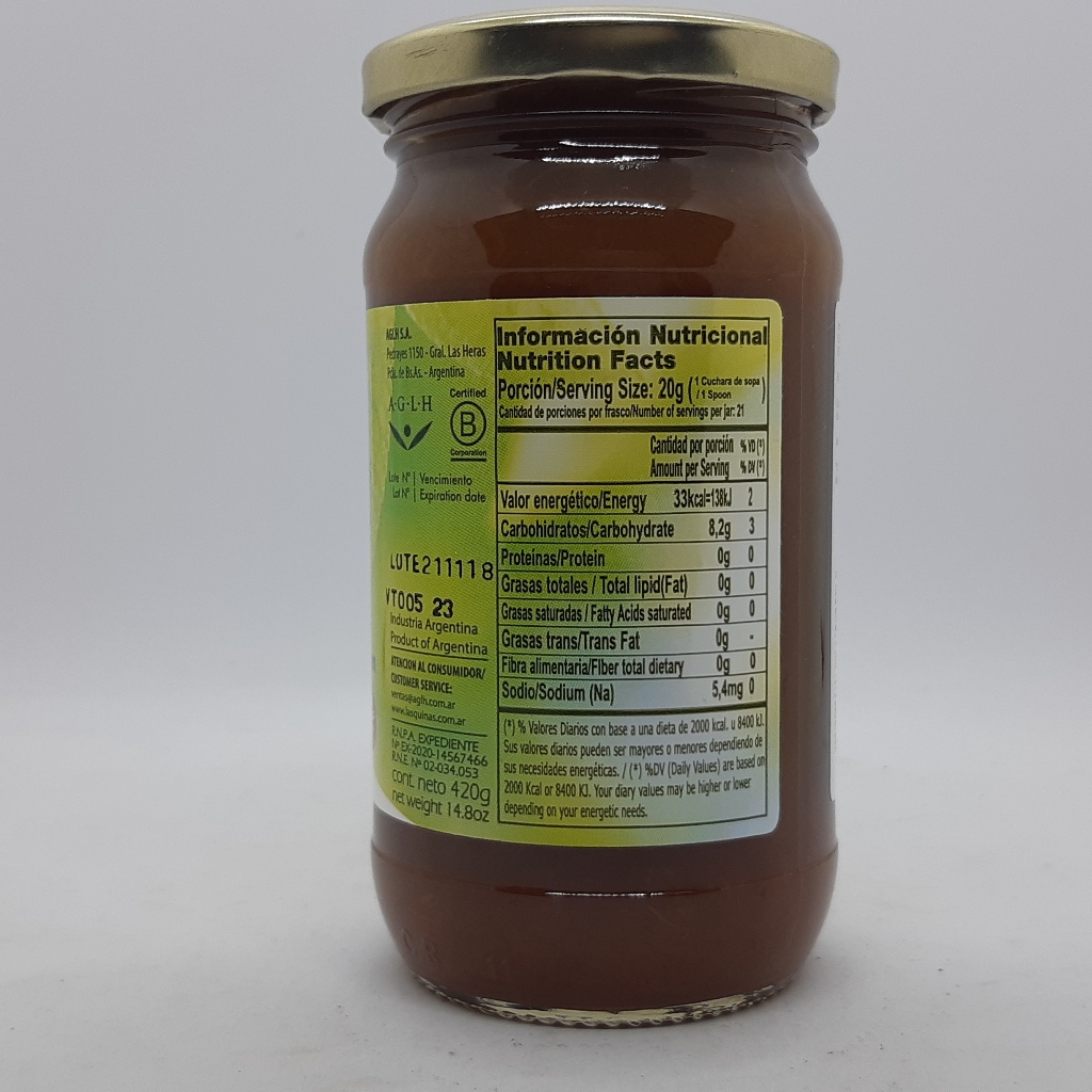 Las Quinas Mermelada Durazno s/azucar - Imagen 2