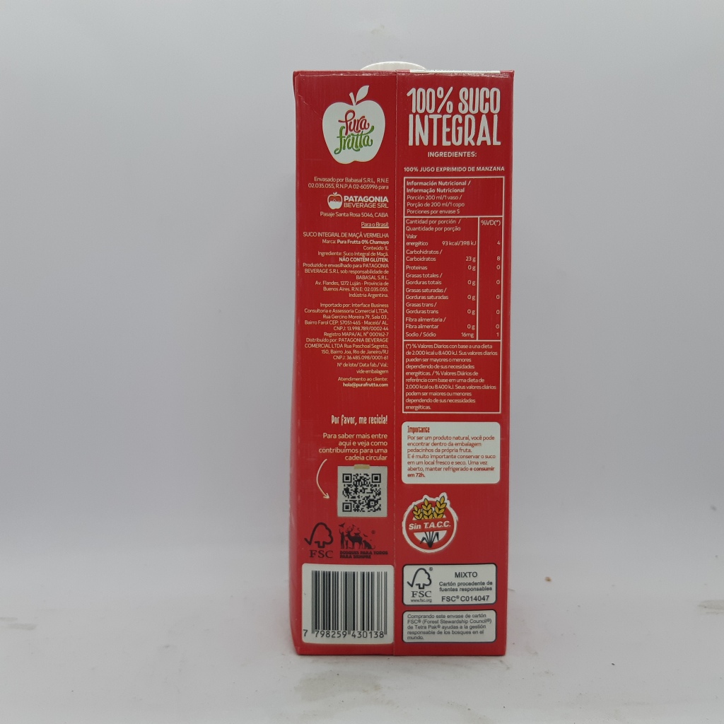 Pura Frutta Manzana Roja litro - Imagen 2