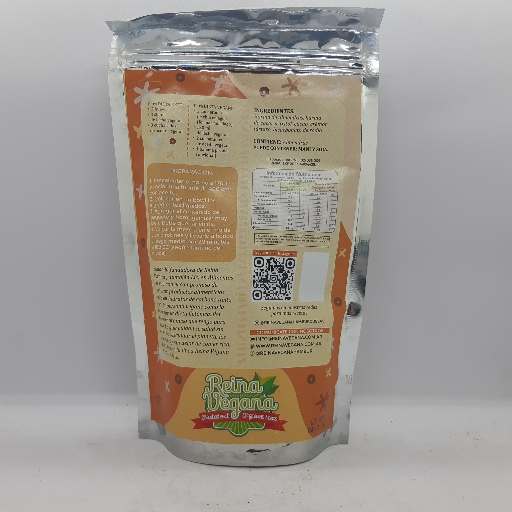 Reina Vegana Keto premezcla Brownie - Imagen 2