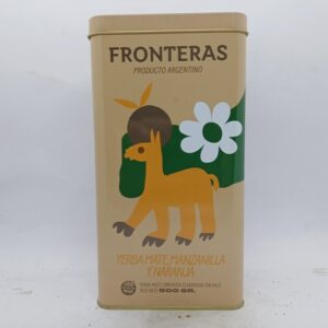 Fronteras Lata Yerba Mate Manzanilla y Naranja 500grs